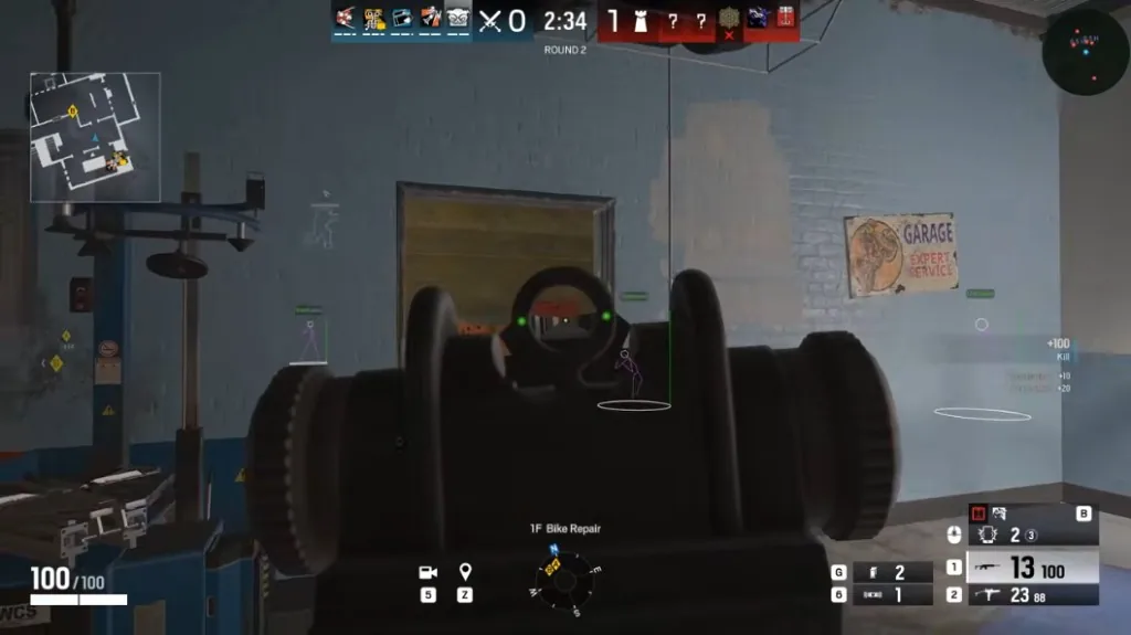 Rainbow Six Siege aimbot FOV lines and ESP in Game Room
