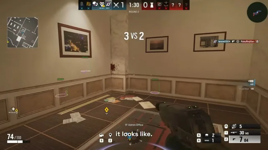 Rainbow Six Siege aimbot FOV circles and skeleton ESP at Back Stairs